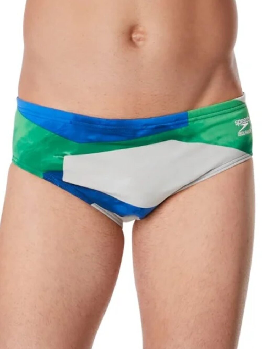 Speedo Endurance plus racer swimming brief shorts blue green swim men new 30